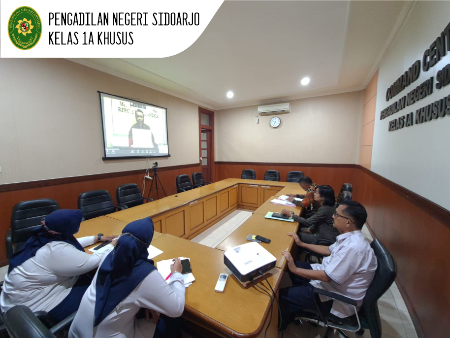 PENGADILAN NEGERI SIDOARJO HADIRI PEMBINAAN DAN MONITORING IMPLEMENTASI E-BERPADU